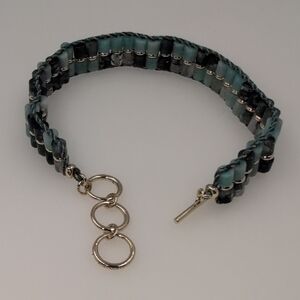 Kendra Scott Teal and Charcoal Beaded Bree Bracelet
